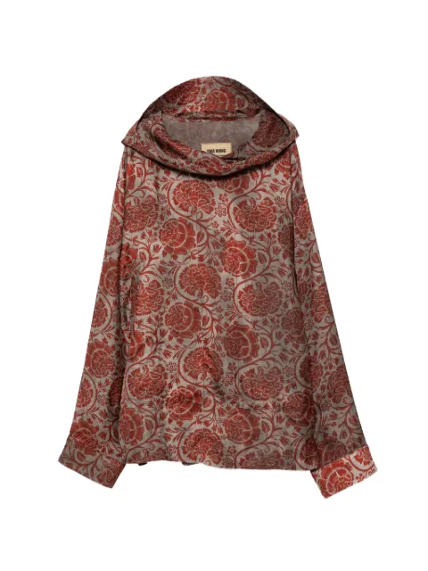 Uma Wang hooded floral print top