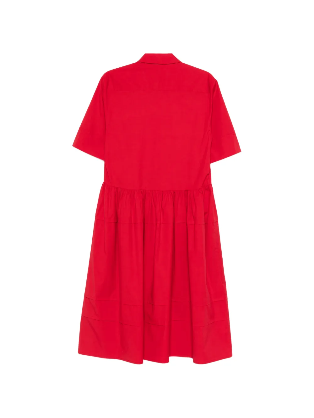 Semicouture Geplooide jurk met halve knoop Rood