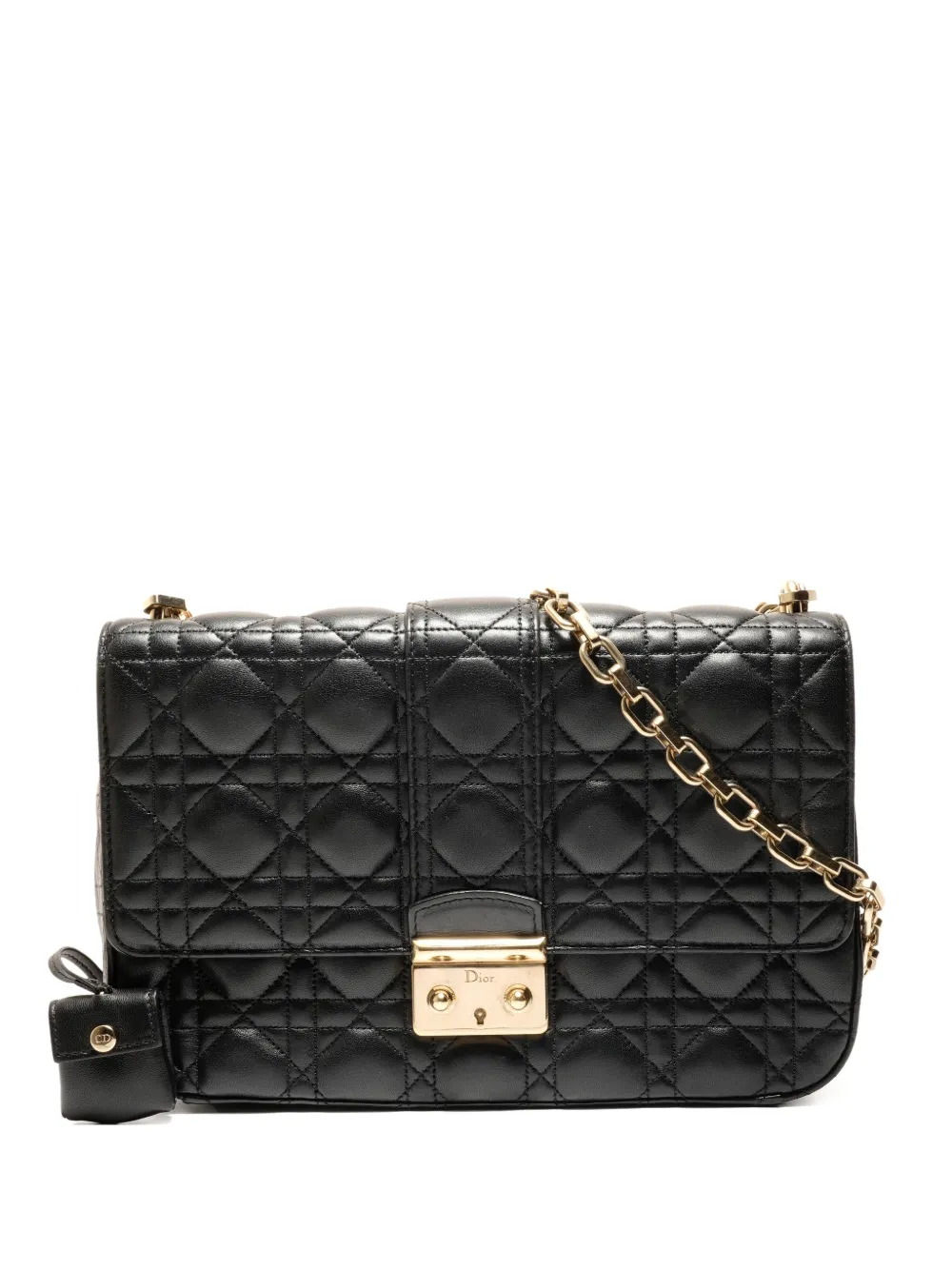 Christian Dior Pre-Owned 2013 New Lock canage flap shoulder bag - Nero