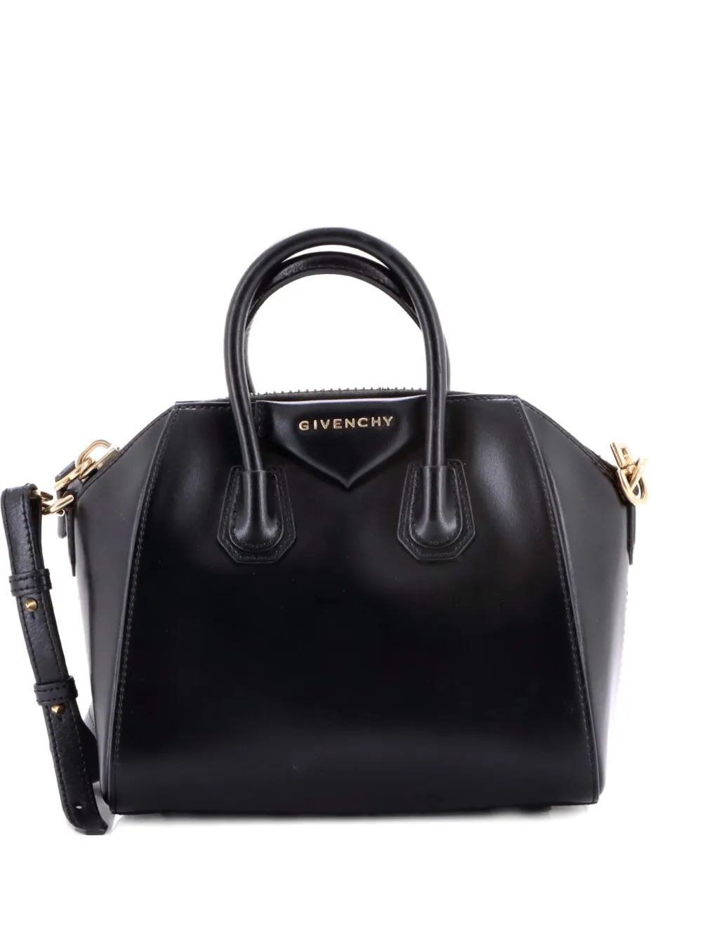 Givenchy Pre-Owned Antigona Bag Glazed Leather Mini satchel - Nero