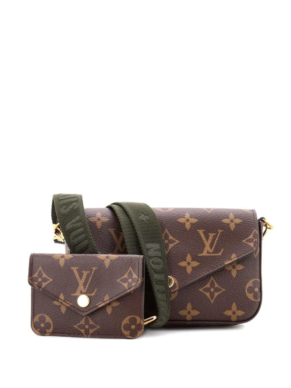 Louis Vuitton Pre-Owned Felicie Strap & Go Handbag Monogram Canvas crossbody bag - Marrone