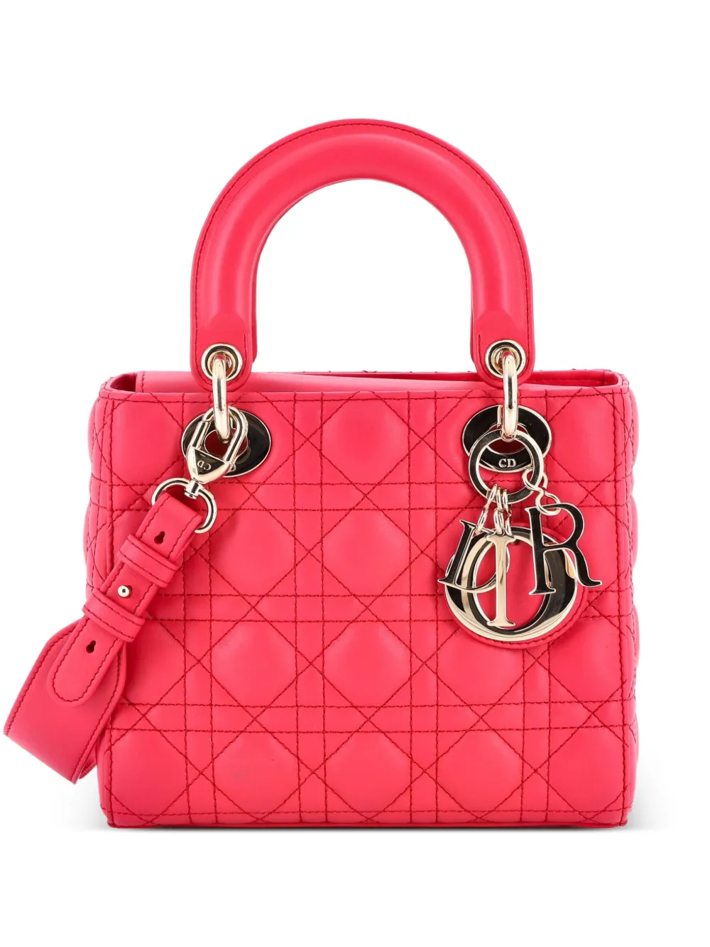 Christian Dior Pre-Owned My ABCDior Lady Dior Bag Cannage Quilt Lambskin crossbody bag - Rosa
