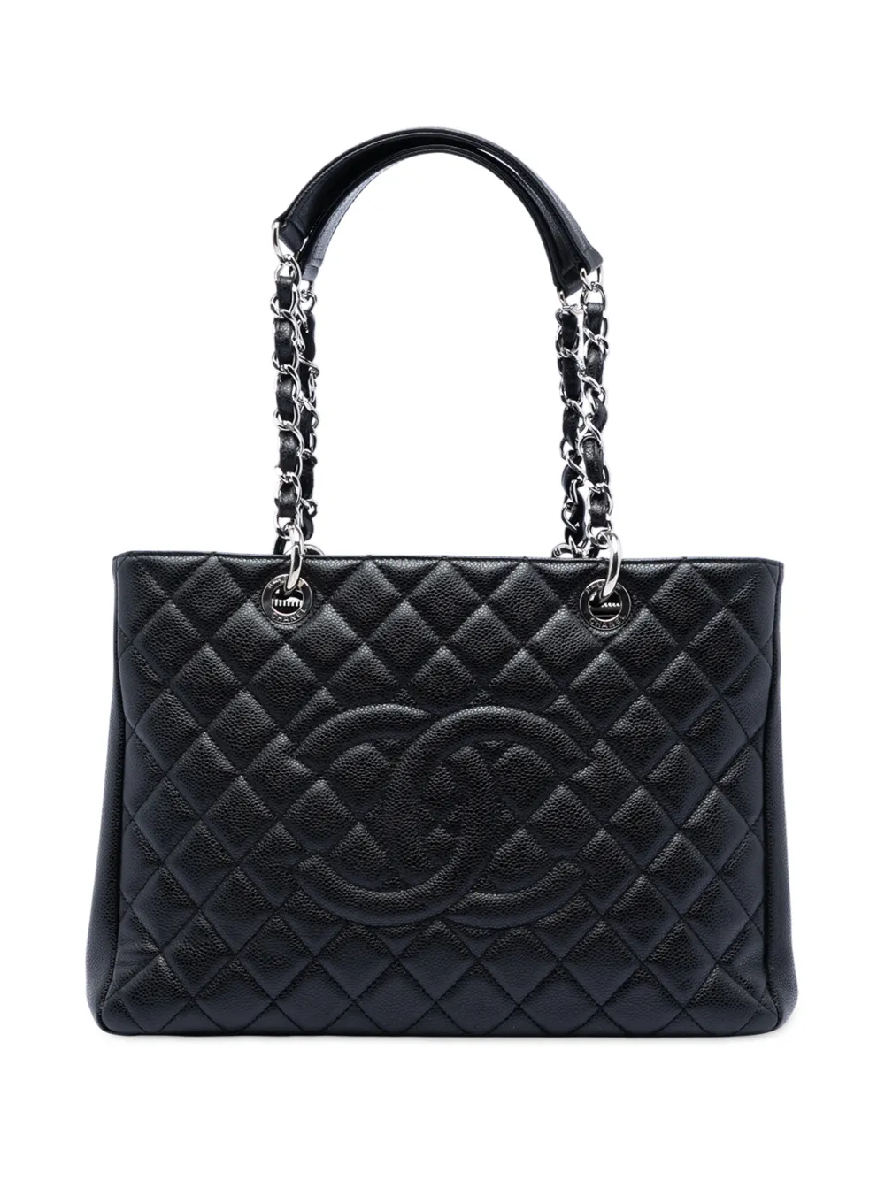 CHANEL Pre-Owned 2009-2010 Caviar Grand Shopping tote bag - Nero