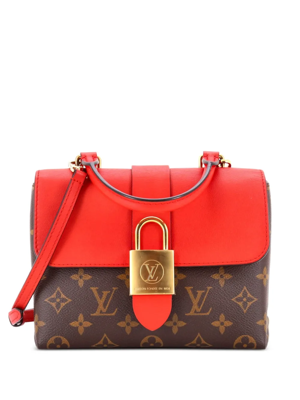 Louis Vuitton Pre-Owned Locky Handbag Monogram Canvas with Leather BB satchel - Marrone