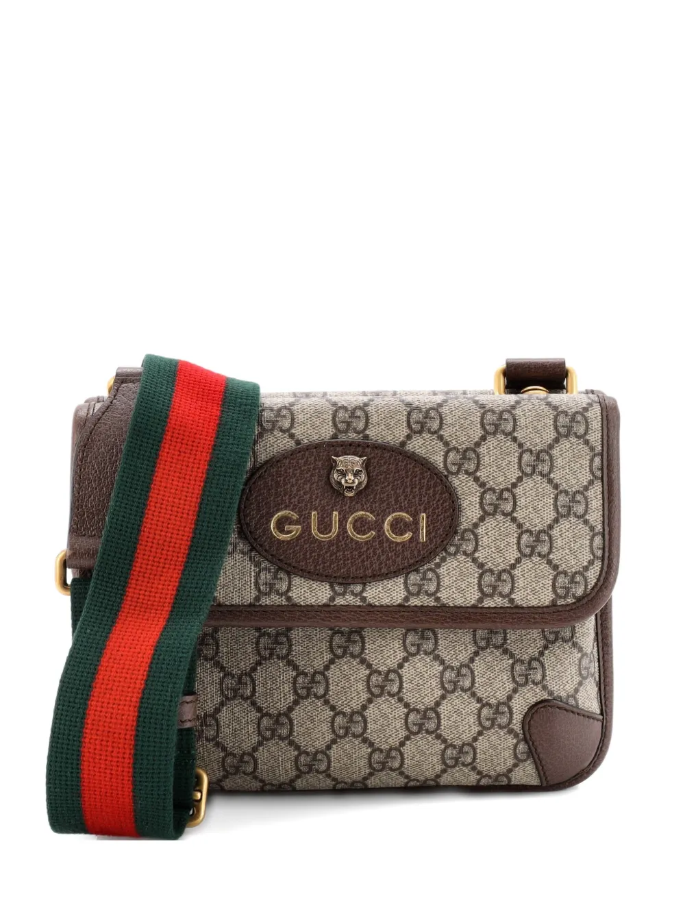 Gucci Pre-Owned Neo Vintage Flap Messenger GG Coated Canvas Small crossbody bag - Marrone