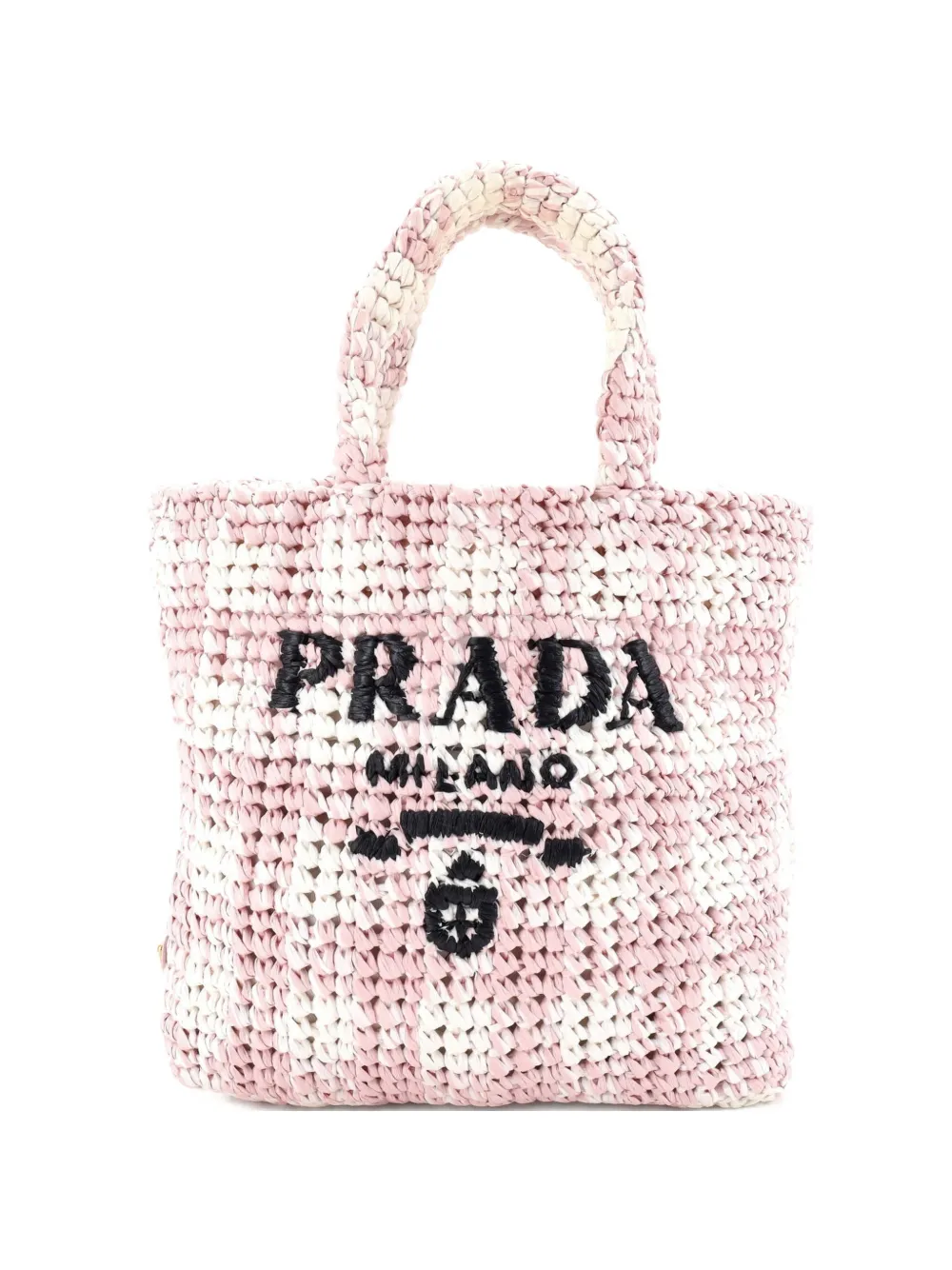 Prada Pre-Owned Logo Raffia Small tote bag - Rosa