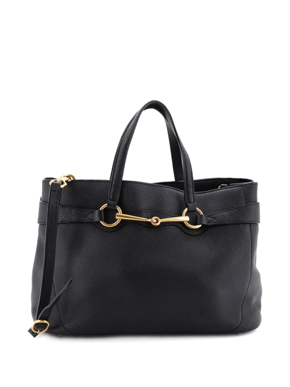 Gucci Pre-Owned Bright Bit Convertible Leather Medium tote bag - Nero