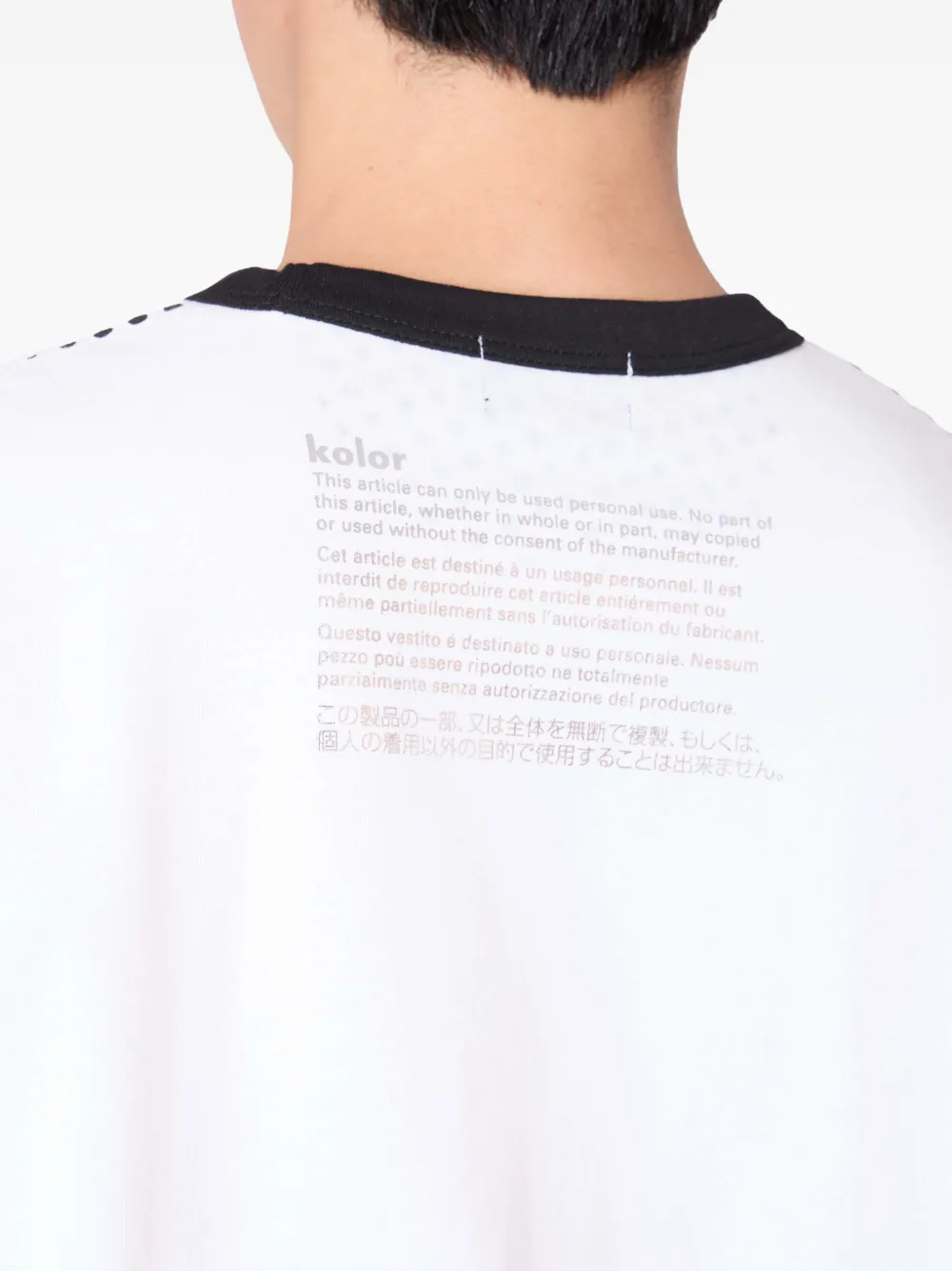 Kolor T-shirt met stippen Wit