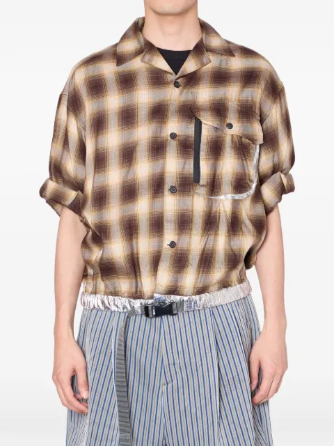Kolor plaid pocket shirt