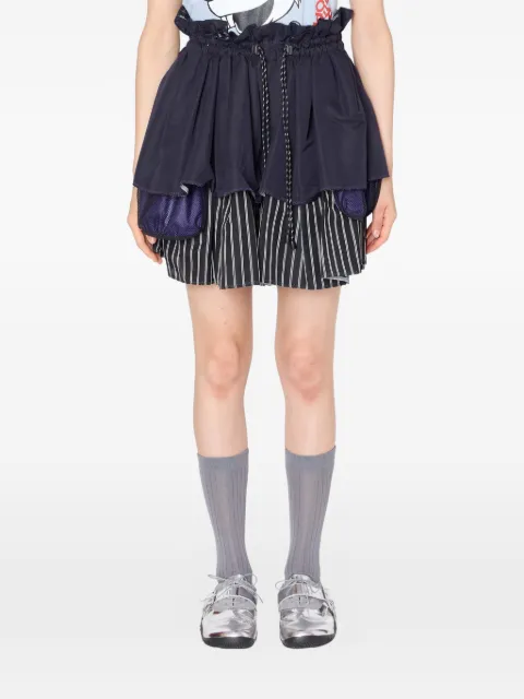 Kolor drawstring layered midi skirt