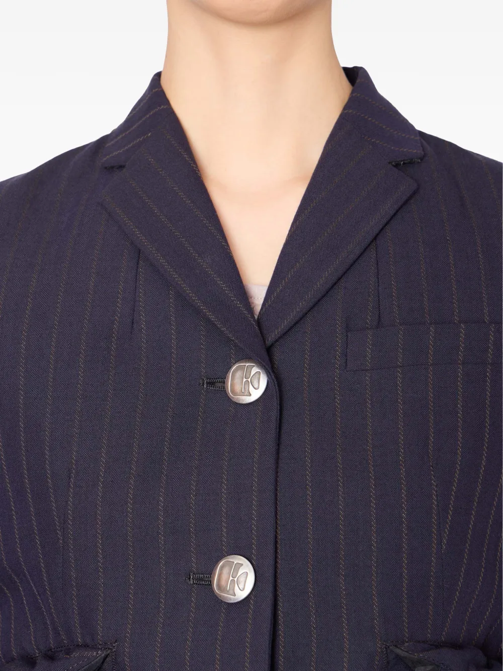 Kolor Blazer met krijtstreep Blauw
