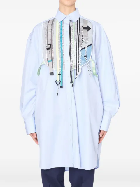 Kolor panelled mixed-media shirt