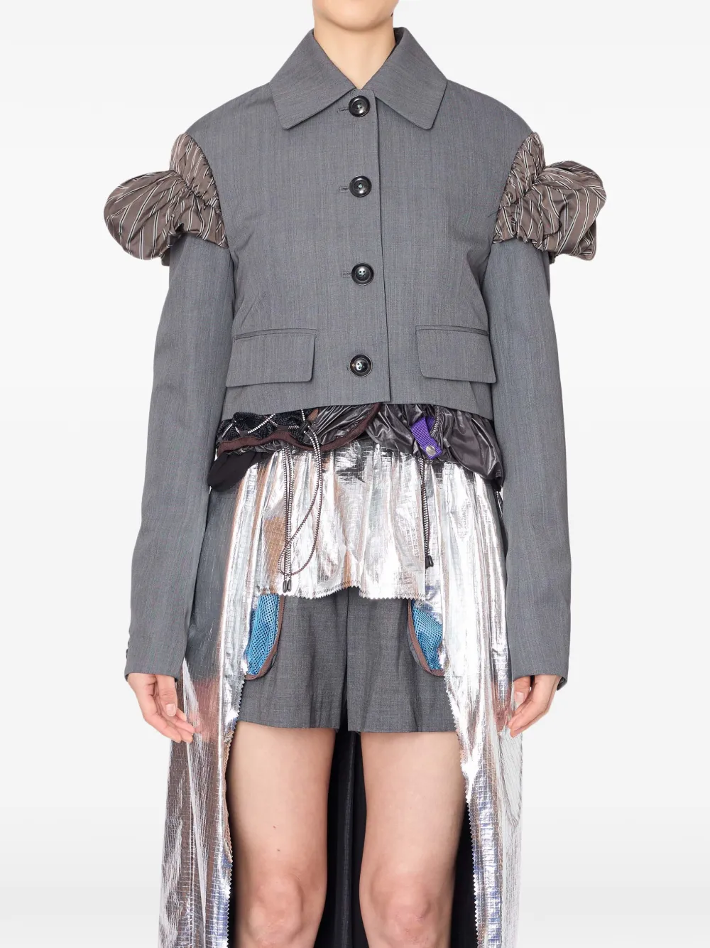 Kolor Jacke mit Rüschendetail - Grau