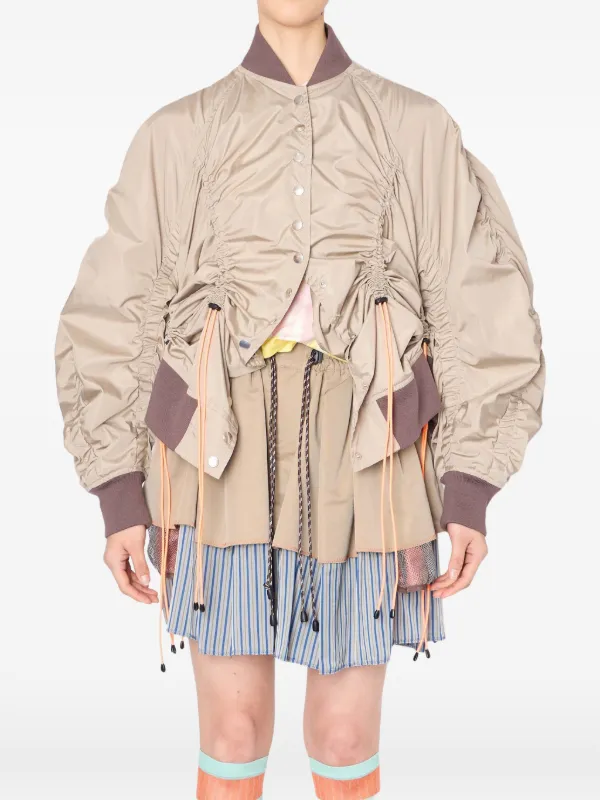 Kolor ギャザー ボンバージャケット | ニュートラル | FARFETCH JP