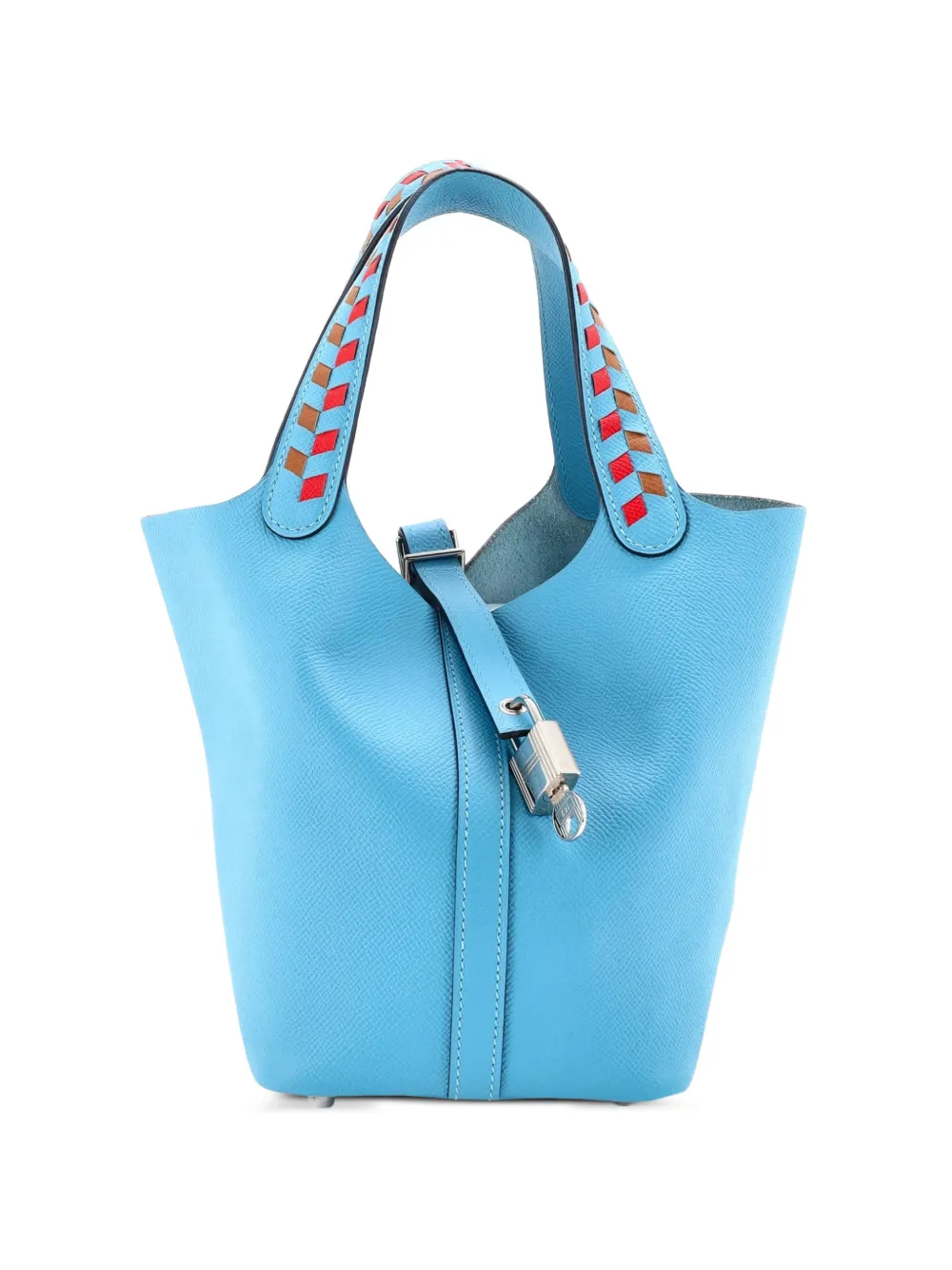 Hermès Pre-Owned Picotin Lock Bag Tressage Epsom PM bucket bag - Blu