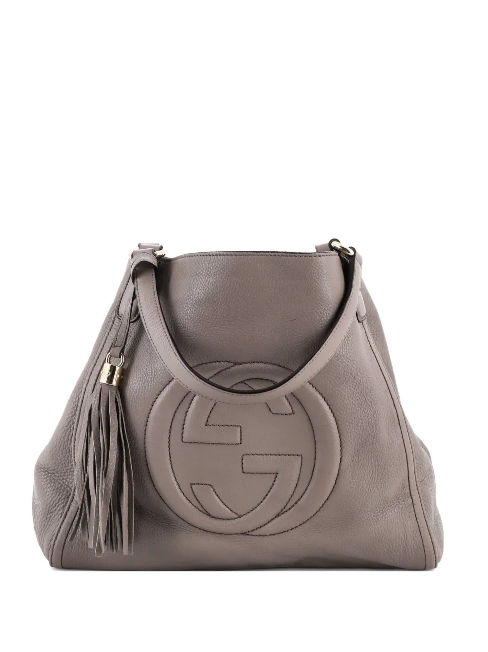 Gucci Pre-Owned Borsa a spalla Soho media in pelle - Grigio