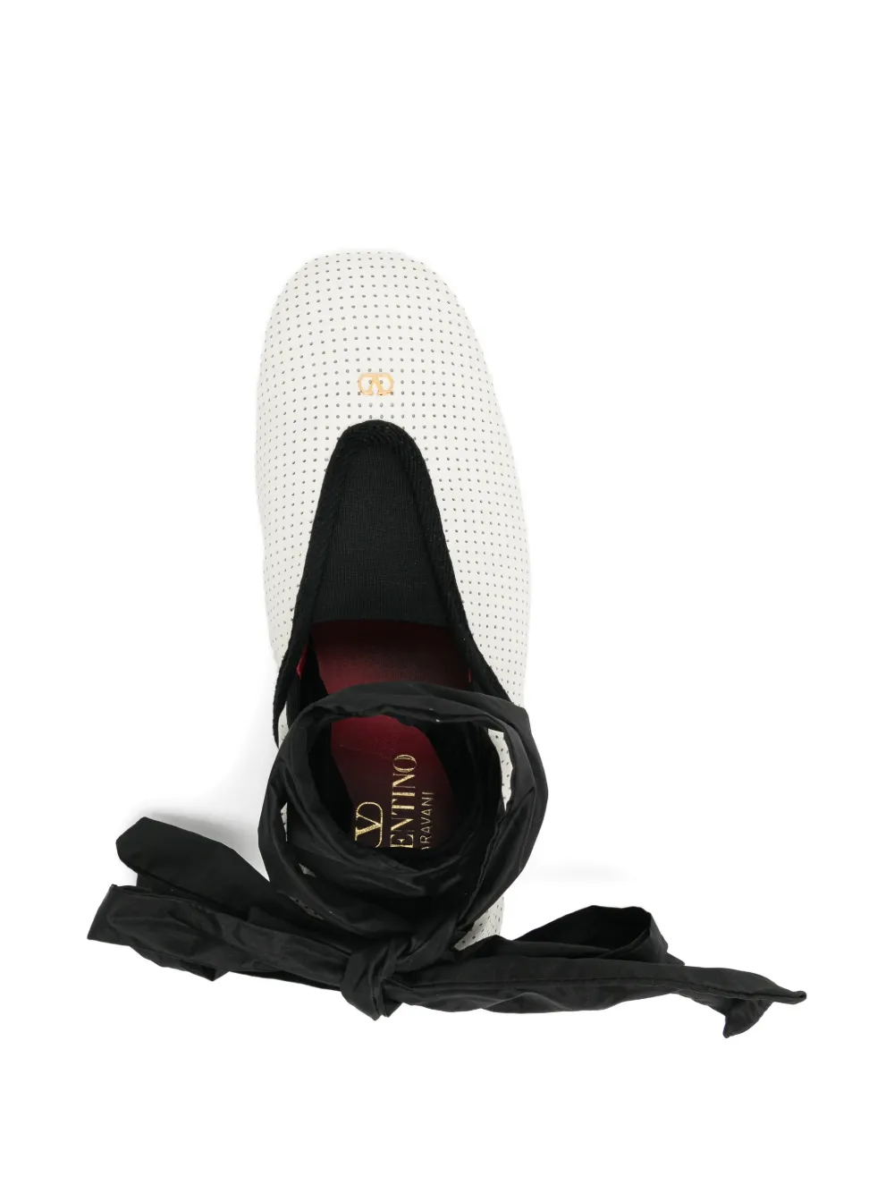 Valentino Garavani Ballerina's met logoplakkaat Beige