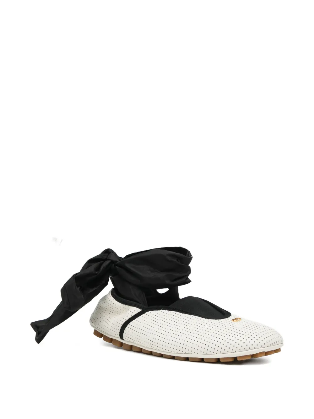 Valentino Garavani Ballerina's met logoplakkaat Beige