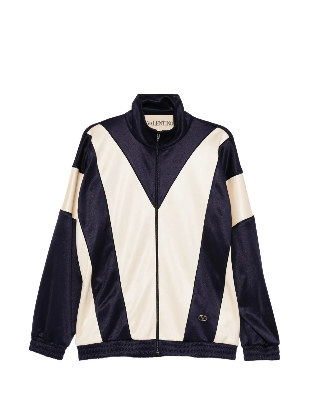 Valentino Garavani logo-patched zip-up sweatshirt - Blu