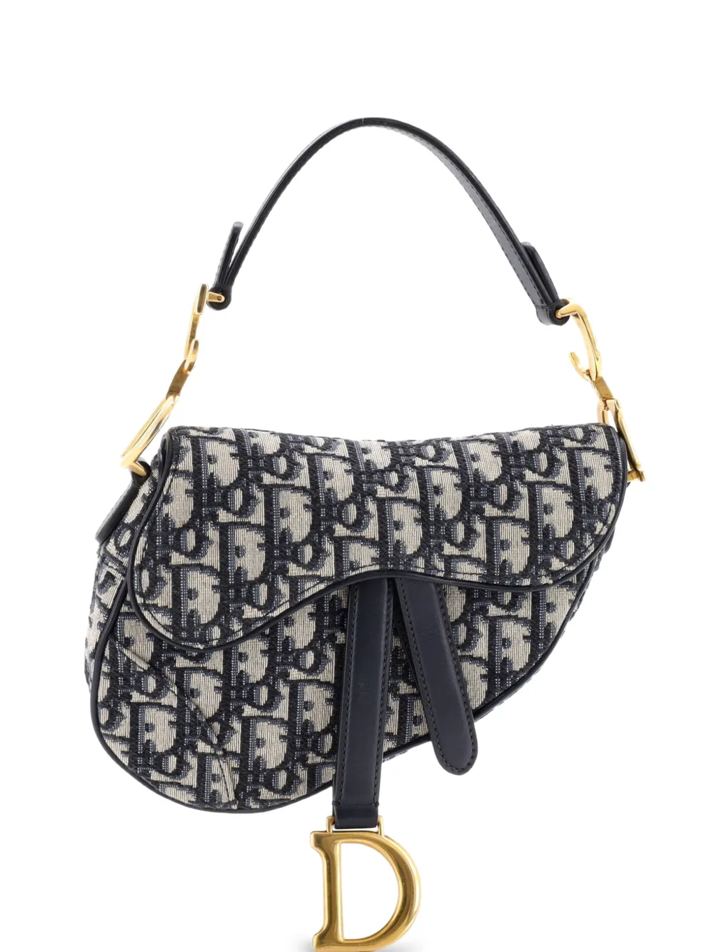 Christian Dior Pre-Owned Saddle Handbag Oblique Canvas Mini shoulder bag - Blu