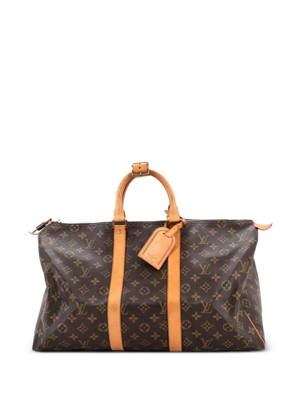 Louis Vuitton Pre-Owned Keepall Bag Monogram Canvas 45 satchel - Marrone