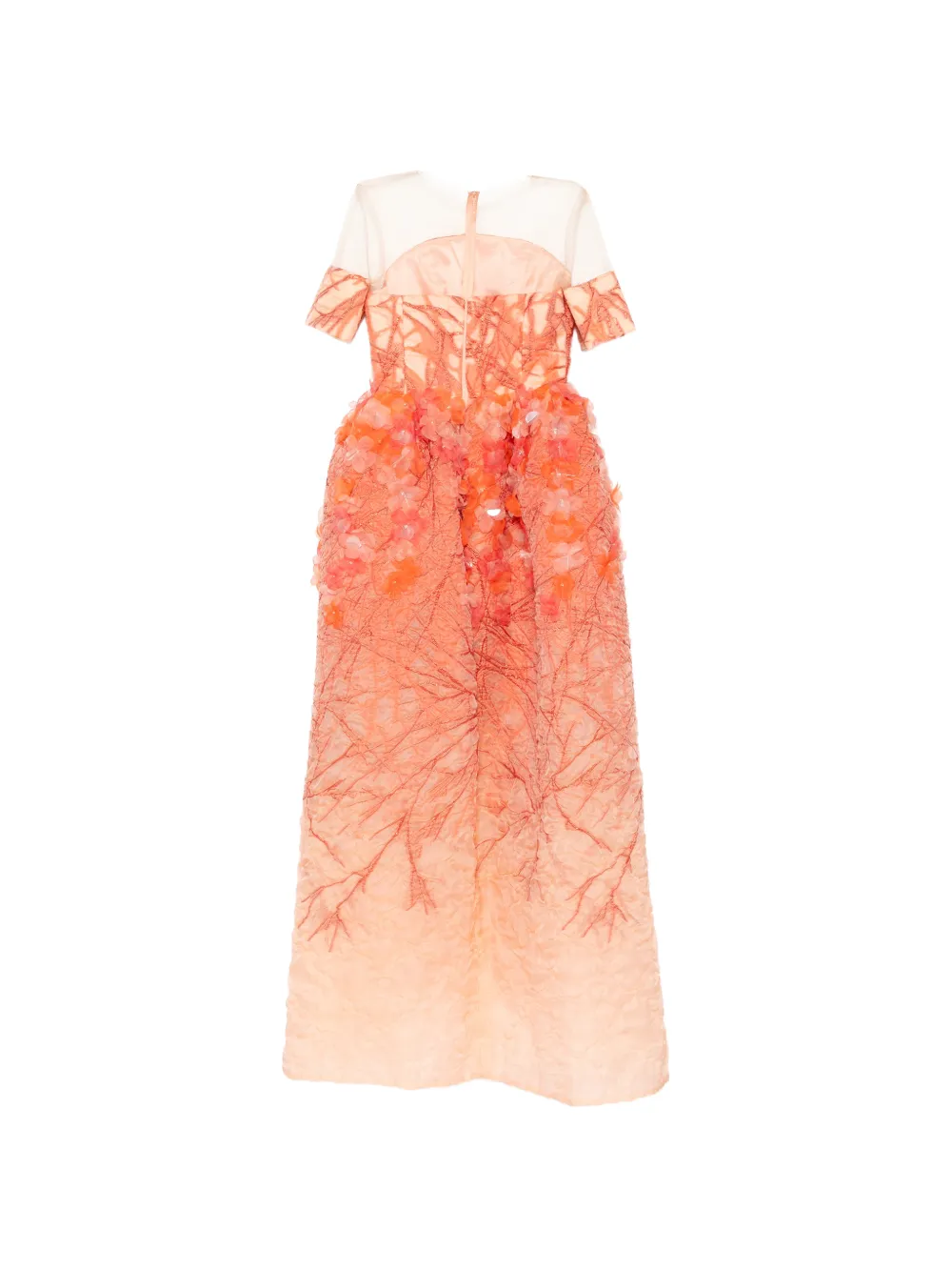 Isabel Sanchis Maxi-jurk met brokaat Oranje