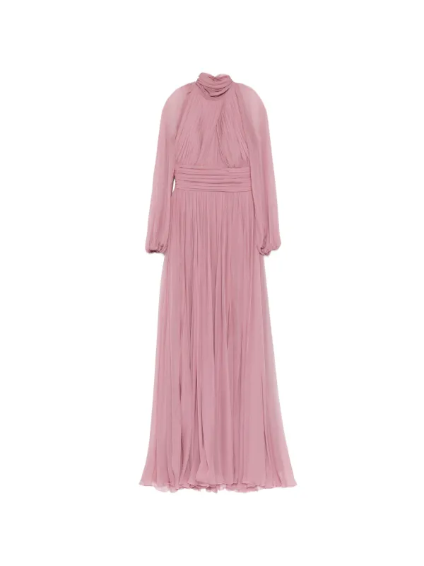 zuhair murad chiffon pleated silk dress Zuhair Murad Silk Maxi Dress