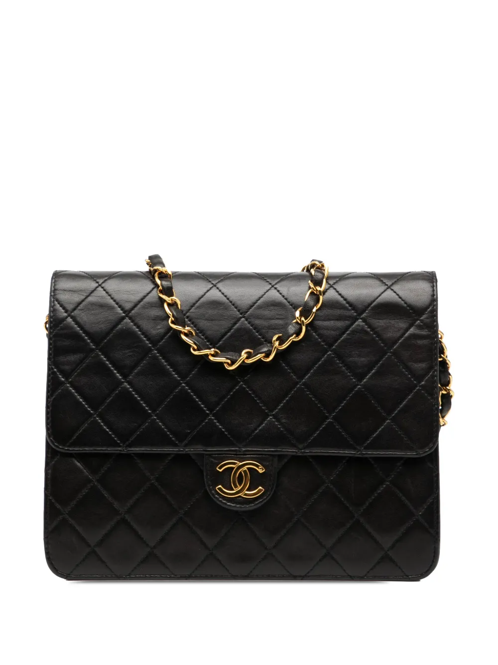 CHANEL Pre-Owned 1994-1996 Small CC Quilted Lambskin Single Flap crossbody bag - Nero