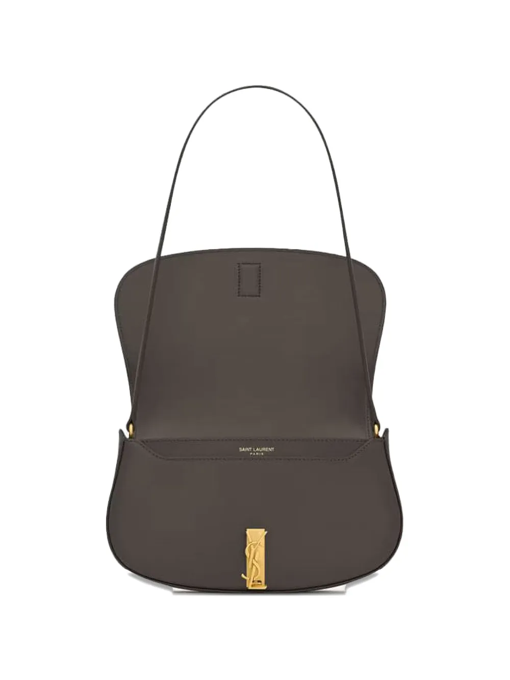 Saint Laurent Mini Voltaire Logo Shoulder Bag In Gray