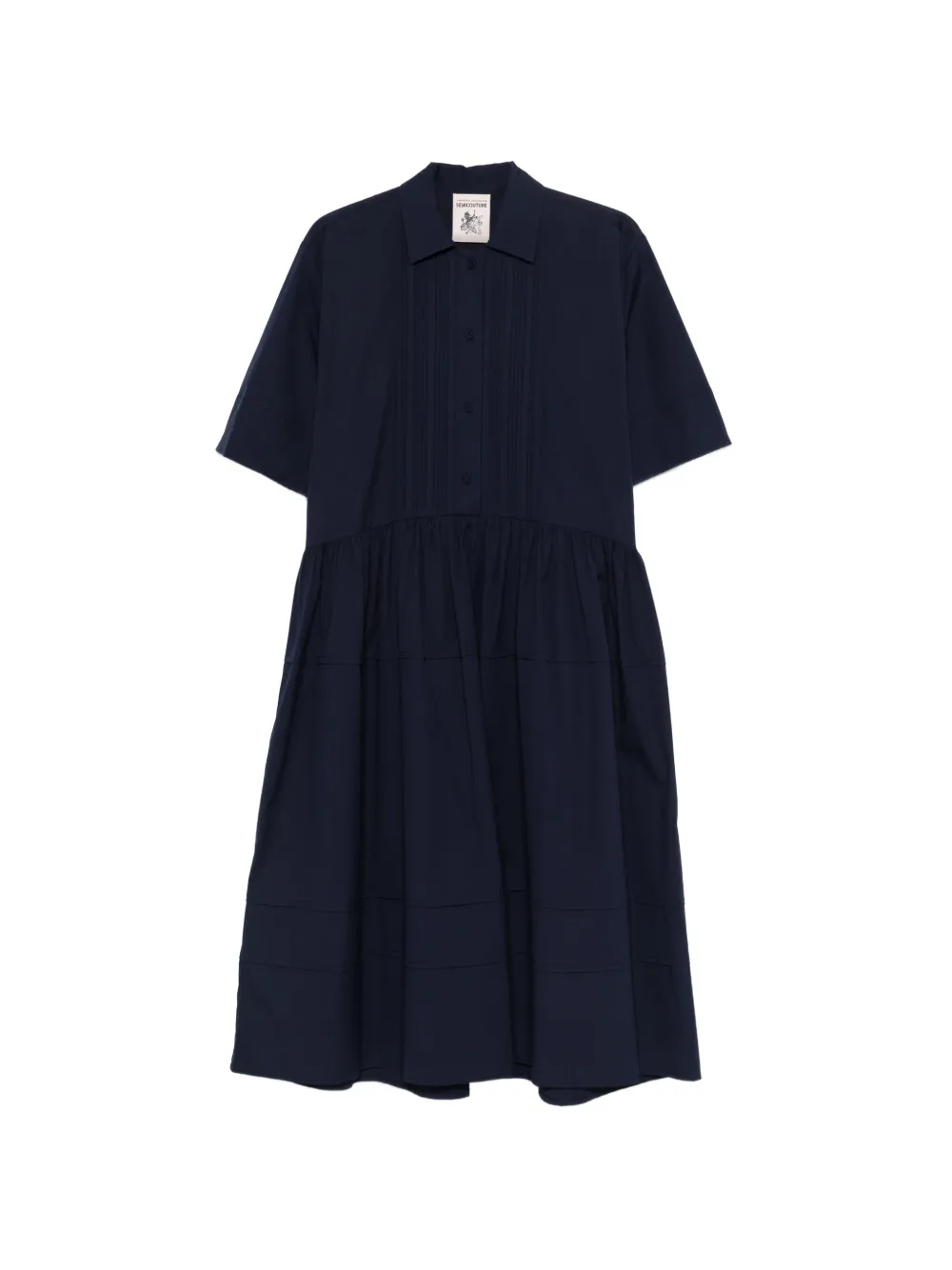 Semicouture polo-collar dress - Blu
