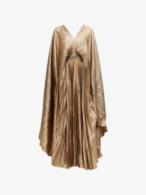 Acler robe longue plissée Anslow à col v