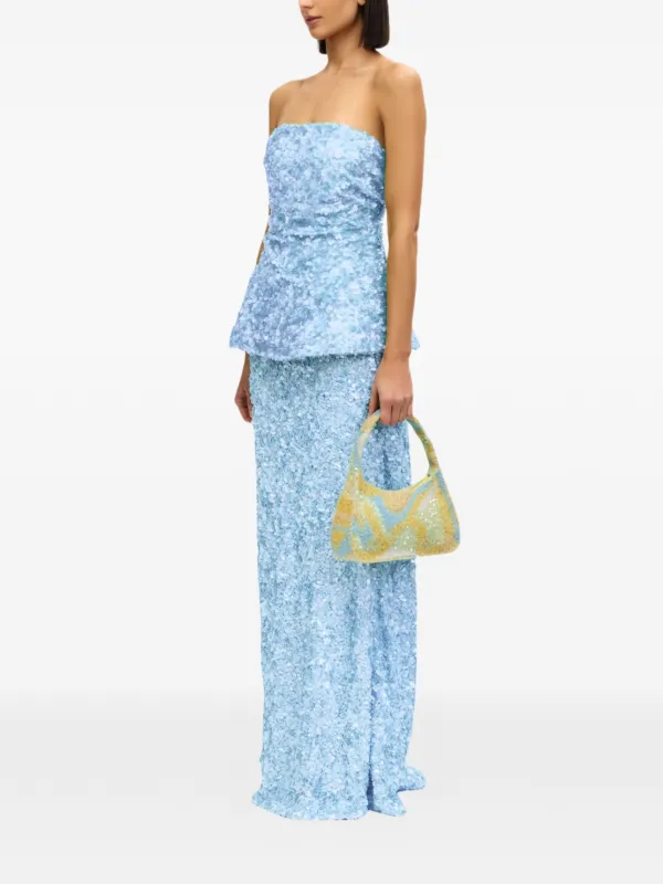 Acler Pipson Strapless Top | Blue | FARFETCH AO