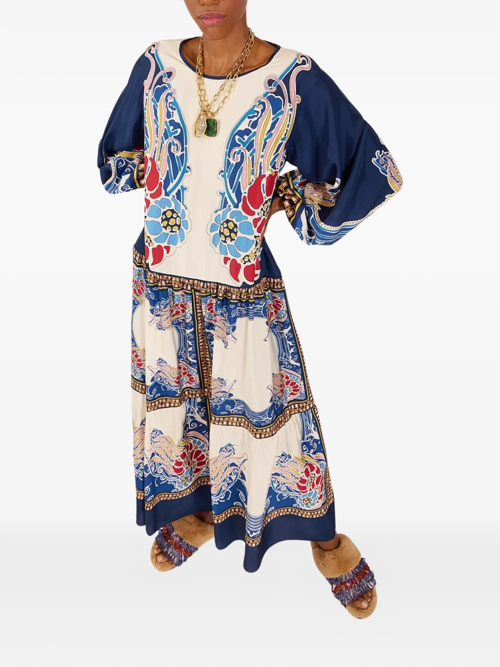 La DoubleJ Vesta maxi-jurk Blauw