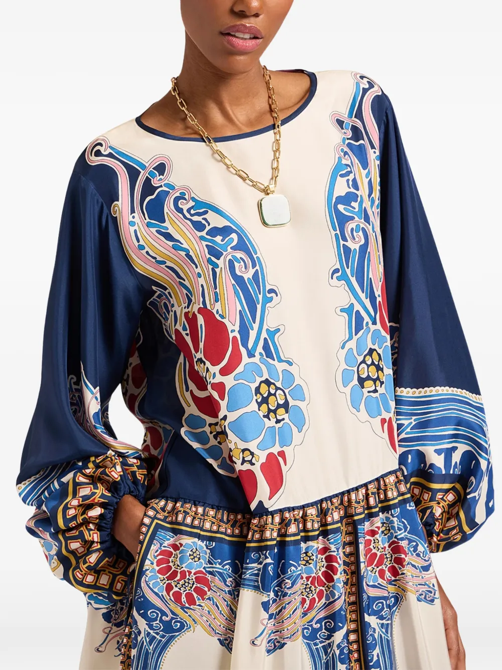 La DoubleJ Vesta maxi-jurk Blauw