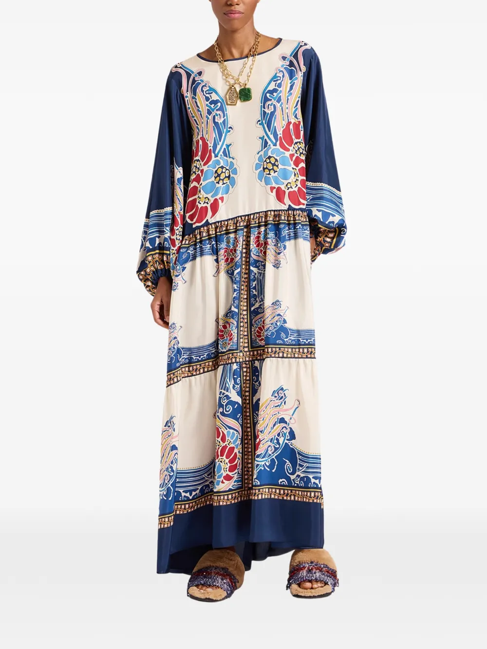 La DoubleJ Vesta maxi-jurk Blauw