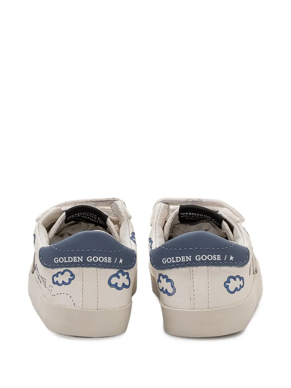 Golden Goose Kids Old School sneakers met wolkenprint Beige