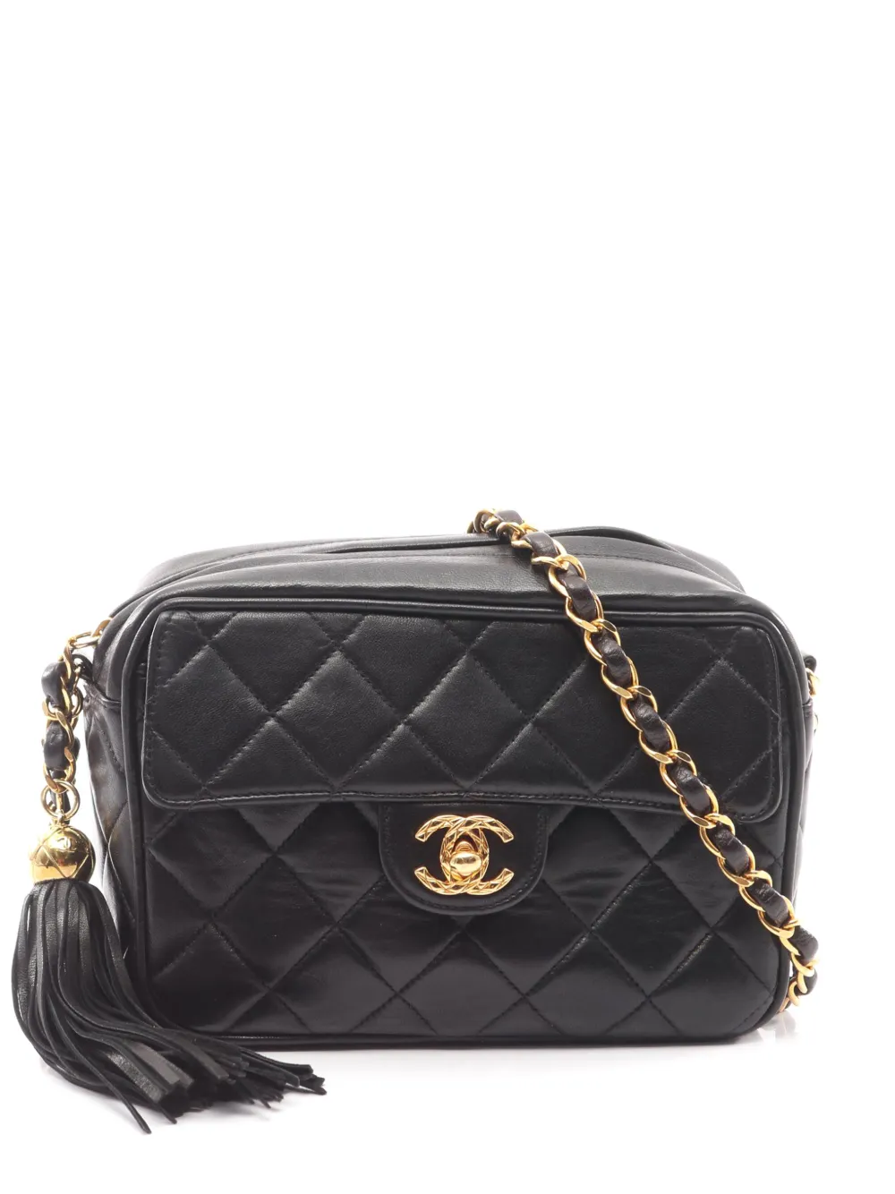 CHANEL Pre-Owned 1994-1996 CC Quilted Lambskin Camera Bag crossbody bag - Nero