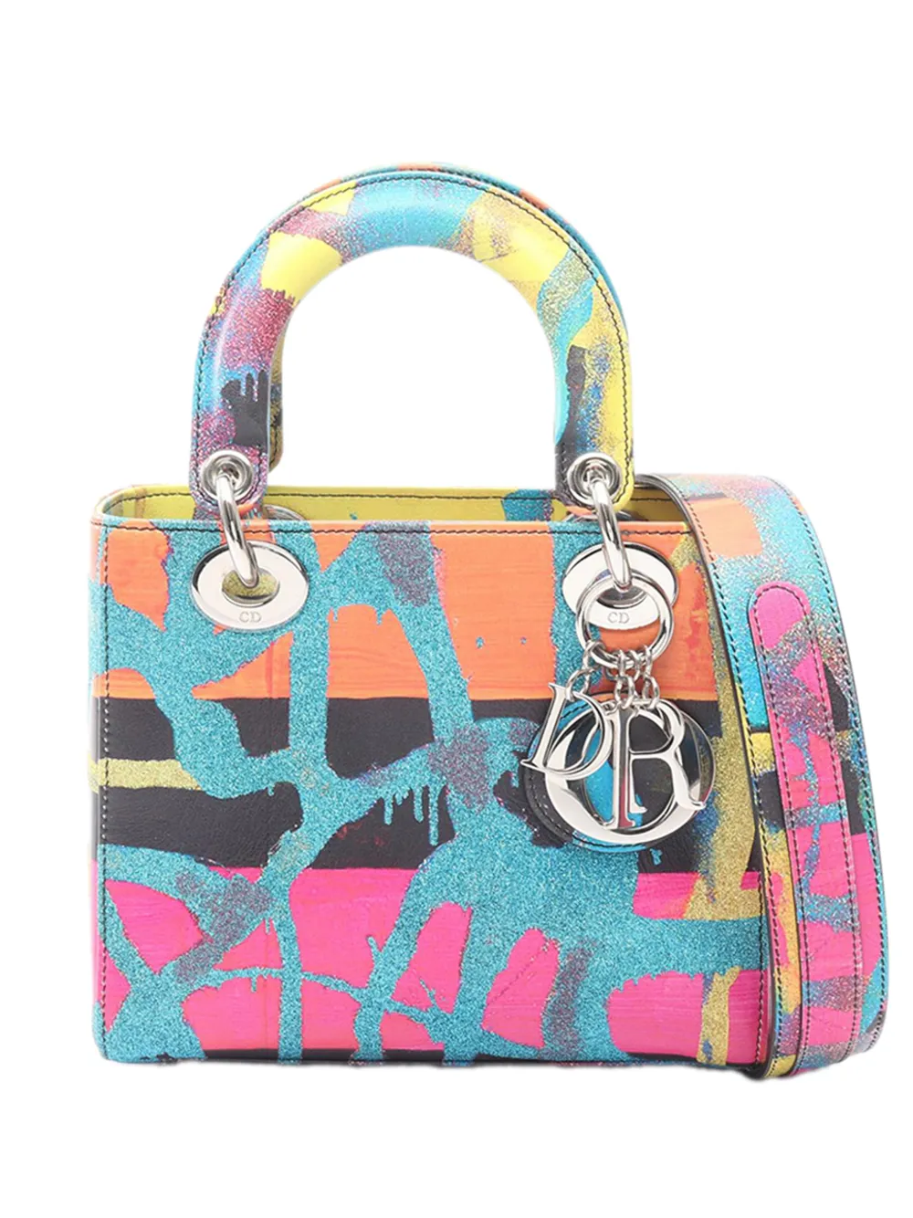 Christian Dior Pre-Owned 2010-2026 Small Calfskin Printed Lady Dior satchel - Multicolore