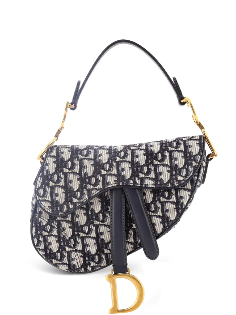 Christian Dior Pre-Owned Saddle Handbag Oblique Canvas Mini shoulder bag - Blu