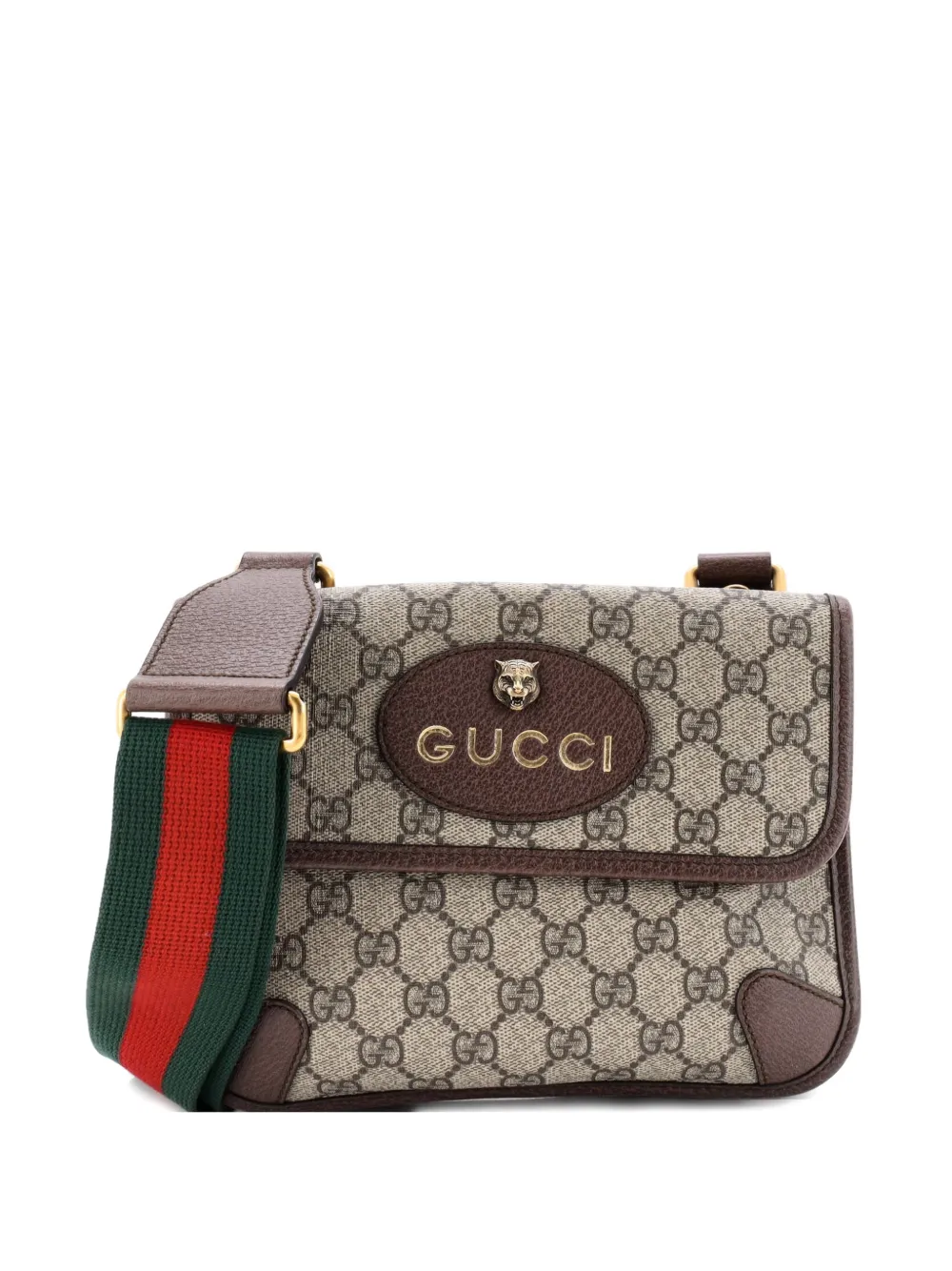 Gucci Pre-Owned Neo Vintage Flap Messenger GG Coated Canvas Small crossbody bag - Marrone