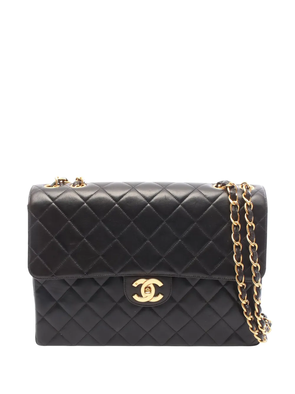 CHANEL Pre-Owned 1996-1997 Jumbo Classic Lambskin Single Flap shoulder bag - Nero