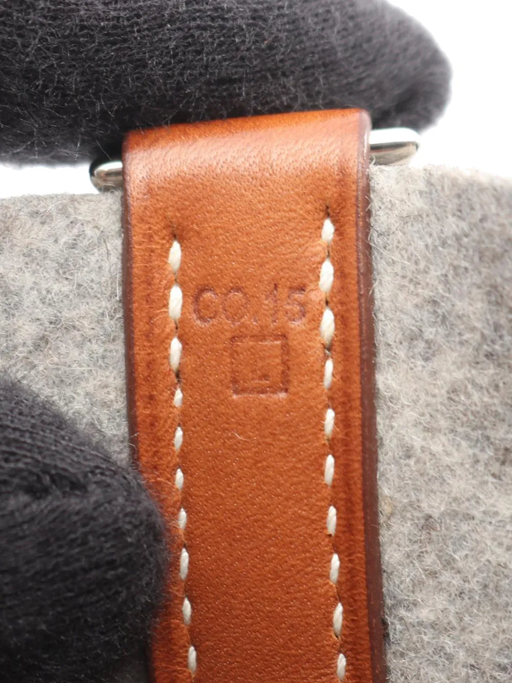 2008 Feutre Swift Picotin Pm Feutre Leather Feutre / Swift Leather Gray Brown Fauve Used Women Handbag