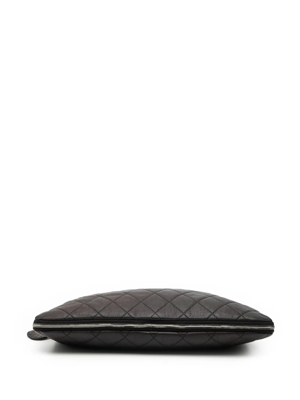 Chanel Pre-owned 2009-2010 Medium Quilted Calfskin Yacht Expandable Zip Tote Bag in Black, view 4