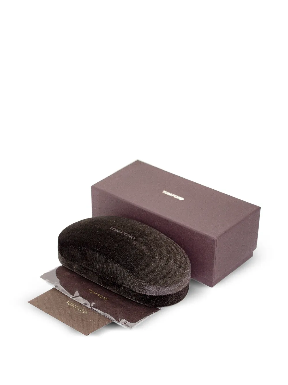TOM FORD Eyewear Zonnebril met rechthoekig montuur Bruin