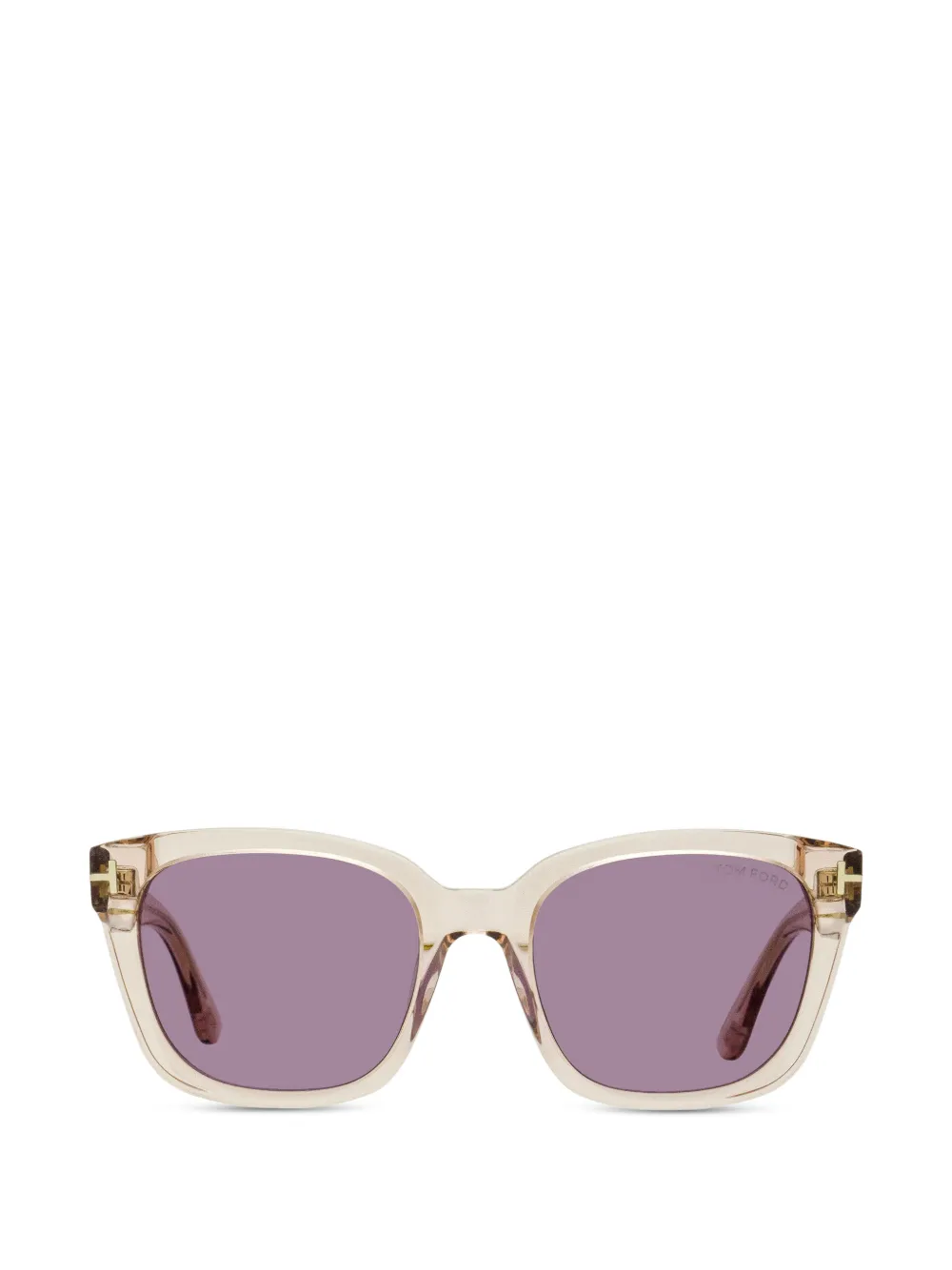 TOM FORD Eyewear Haylay rectangular-frame sunglasses - Toni neutri