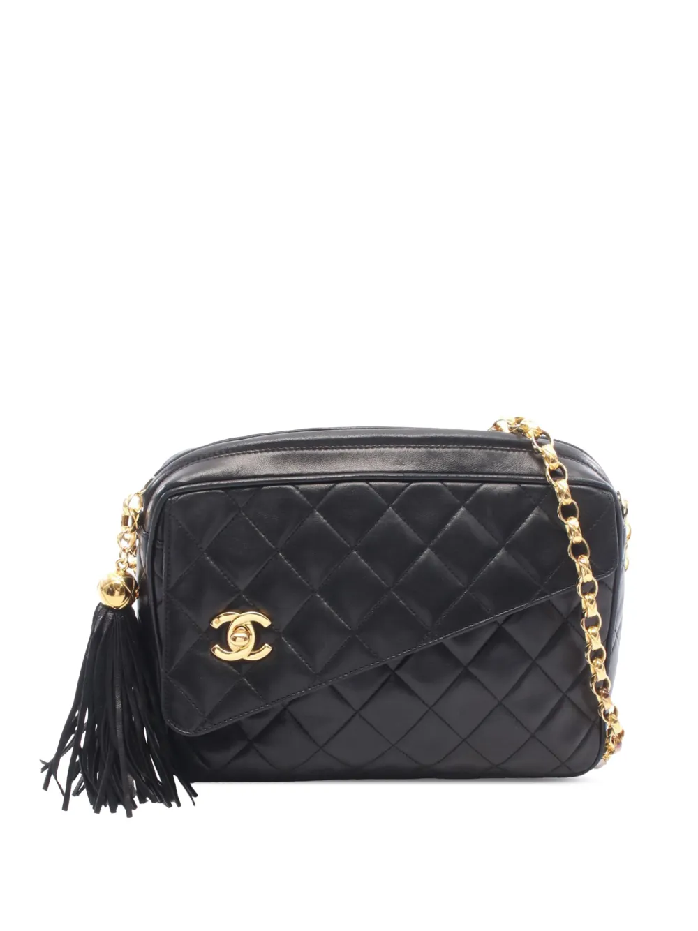 CHANEL Pre-Owned 1991-1994 CC Quilted Lambskin Bijoux Camera Bag crossbody bag - Nero