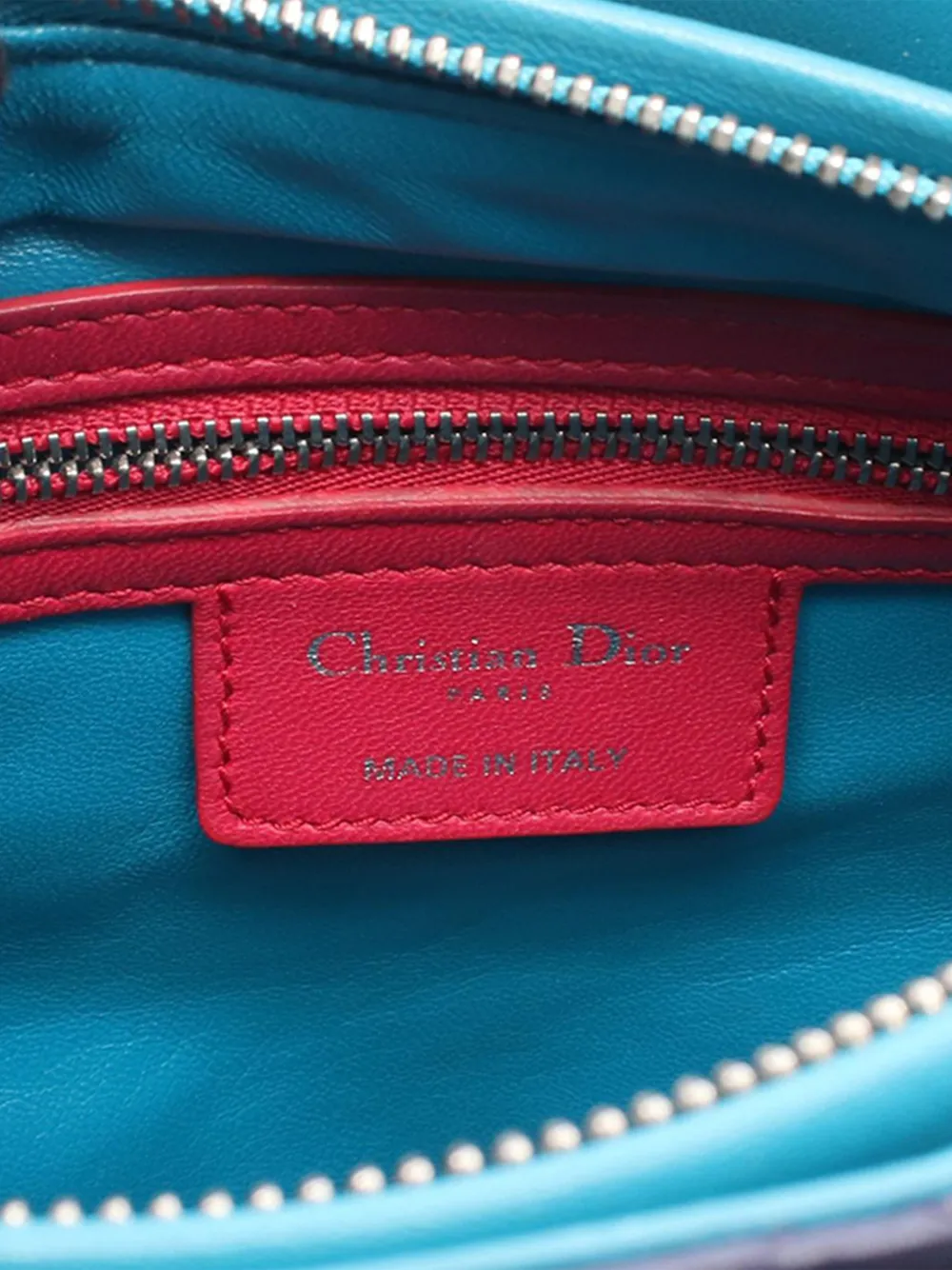 2010-2026 Medium Tricolor Lambskin Cannage Lady Dior Satchel