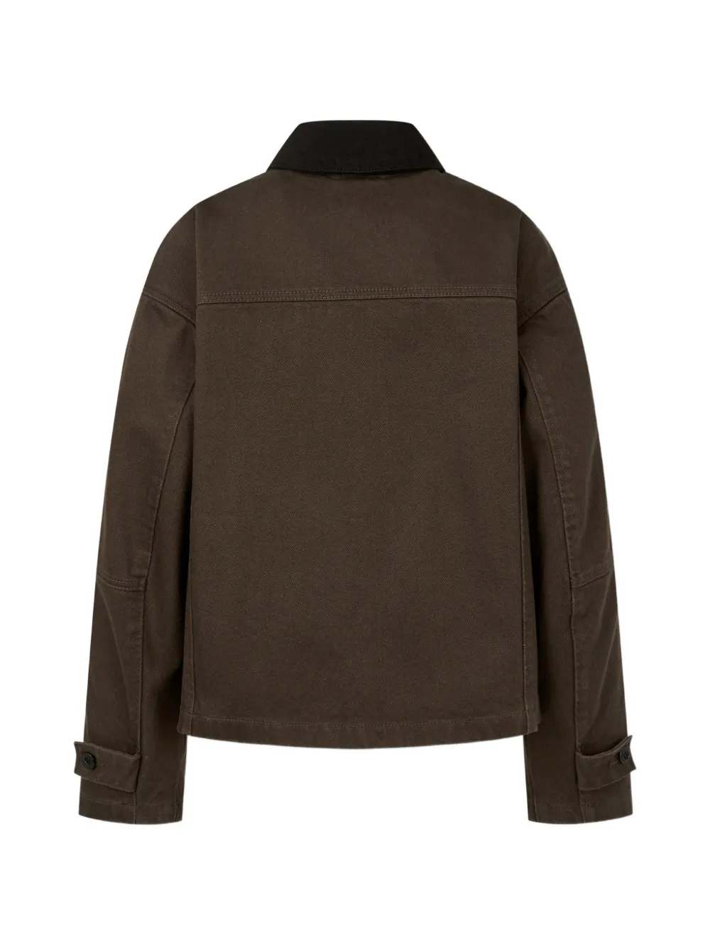  Tomboy Zip-up Denim Jacket - Brown 