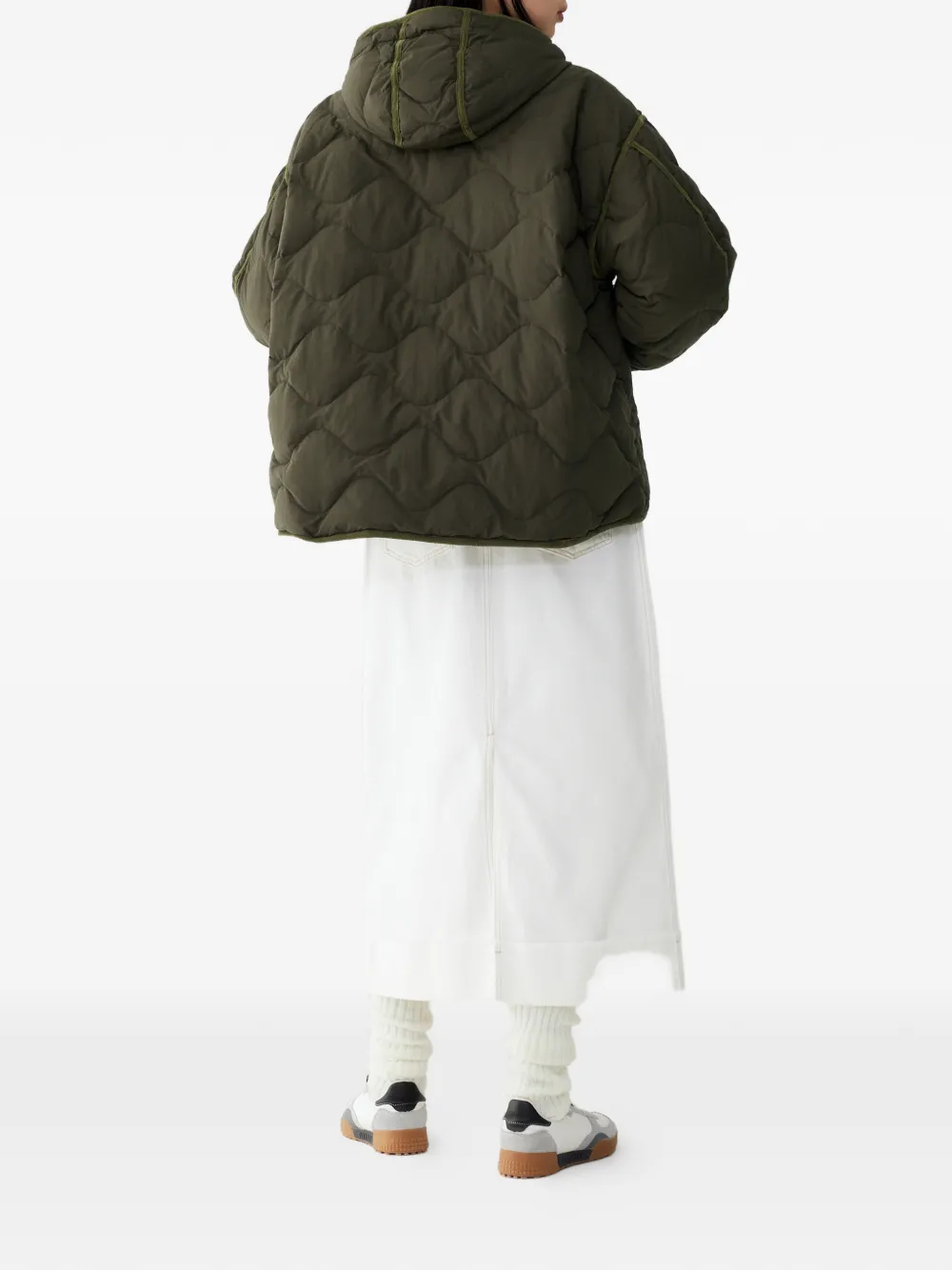  Tomboy Doudoune à Fermeture Duffle-coat - Vert 