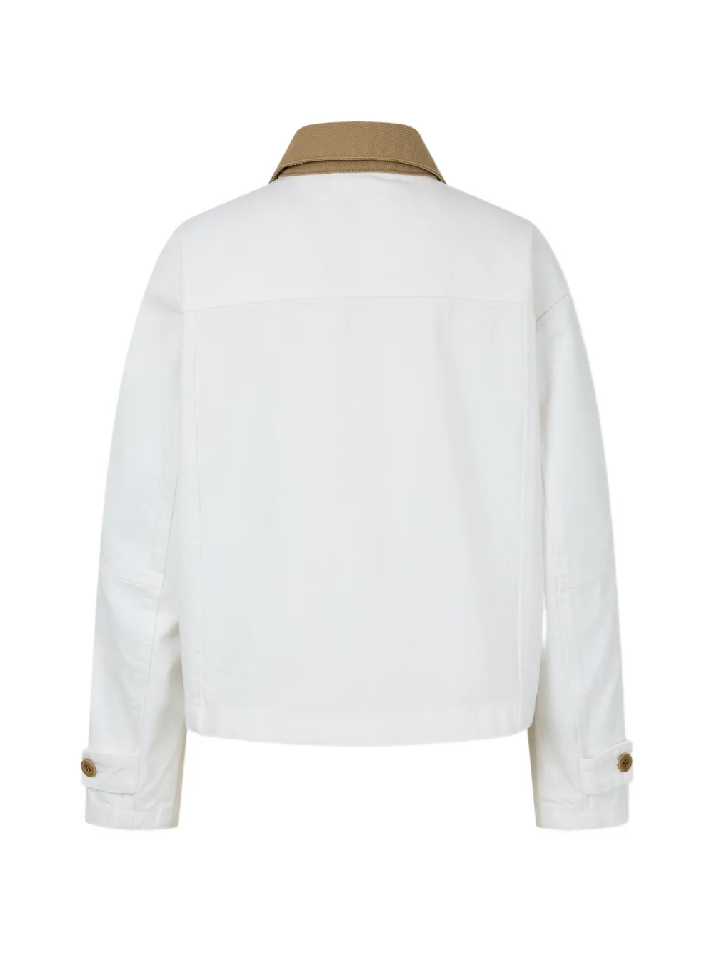 TOMBOY Denim jack met contrasterende kraag Wit